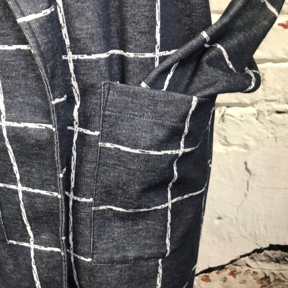 ASTR open cardigan window pane charcoal pockets S - Picture 5 of 7